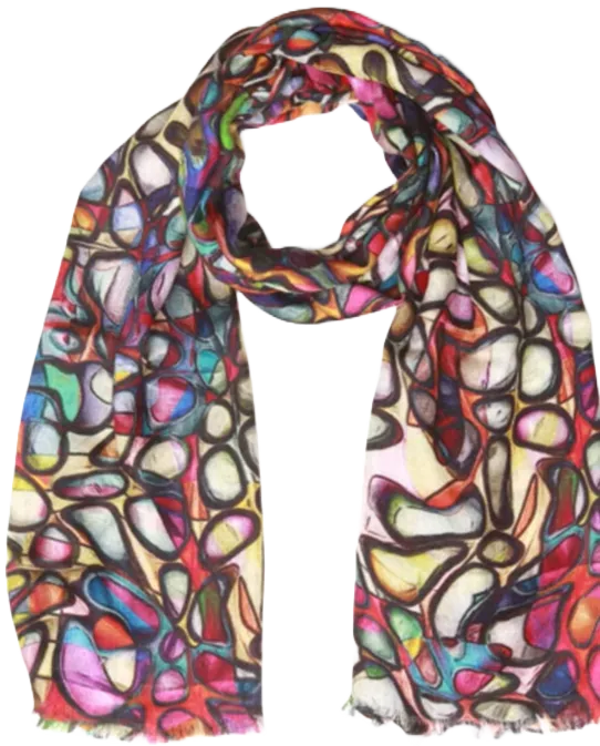 Stained Glass Wool Matte Scarf