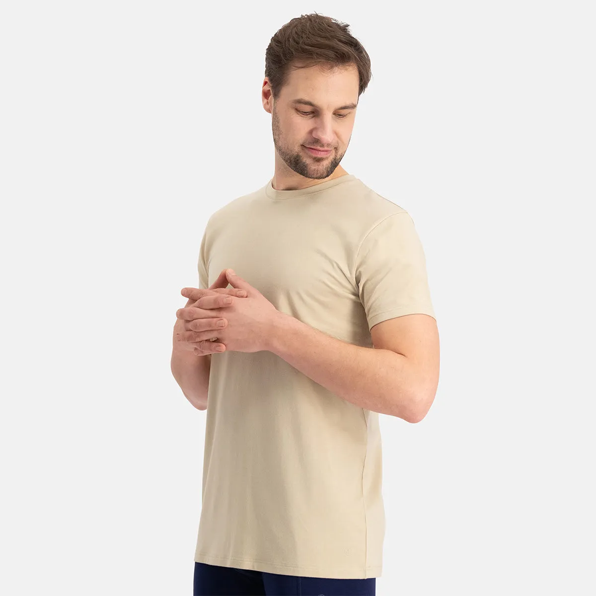 T-Shirts Ruben ronde hals (2-pack) -  Khaki