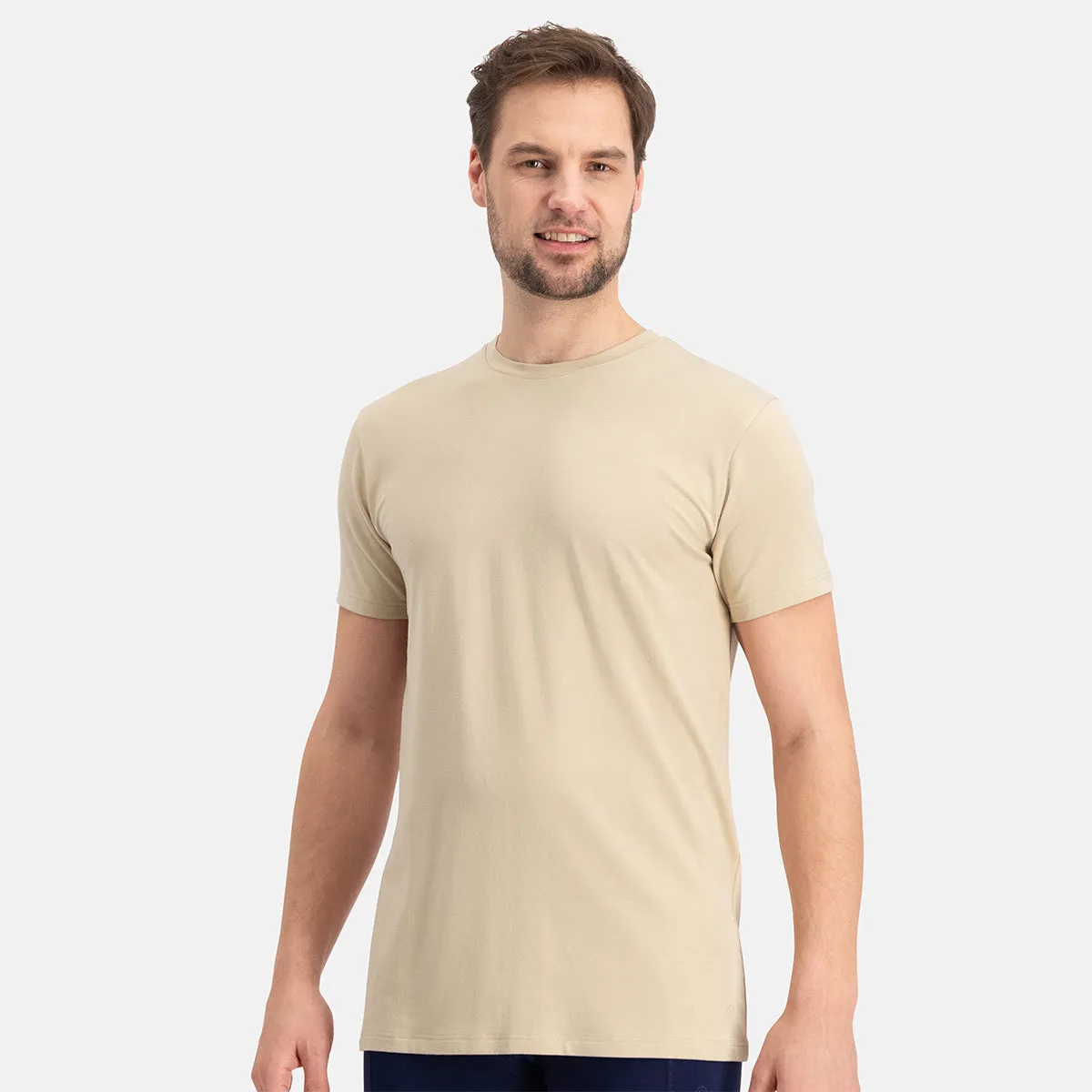 T-Shirts Ruben ronde hals (2-pack) -  Khaki