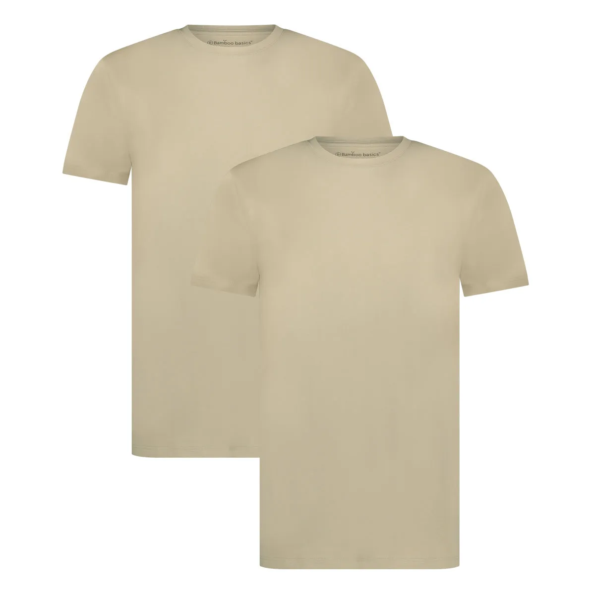 T-Shirts Ruben ronde hals (2-pack) -  Khaki