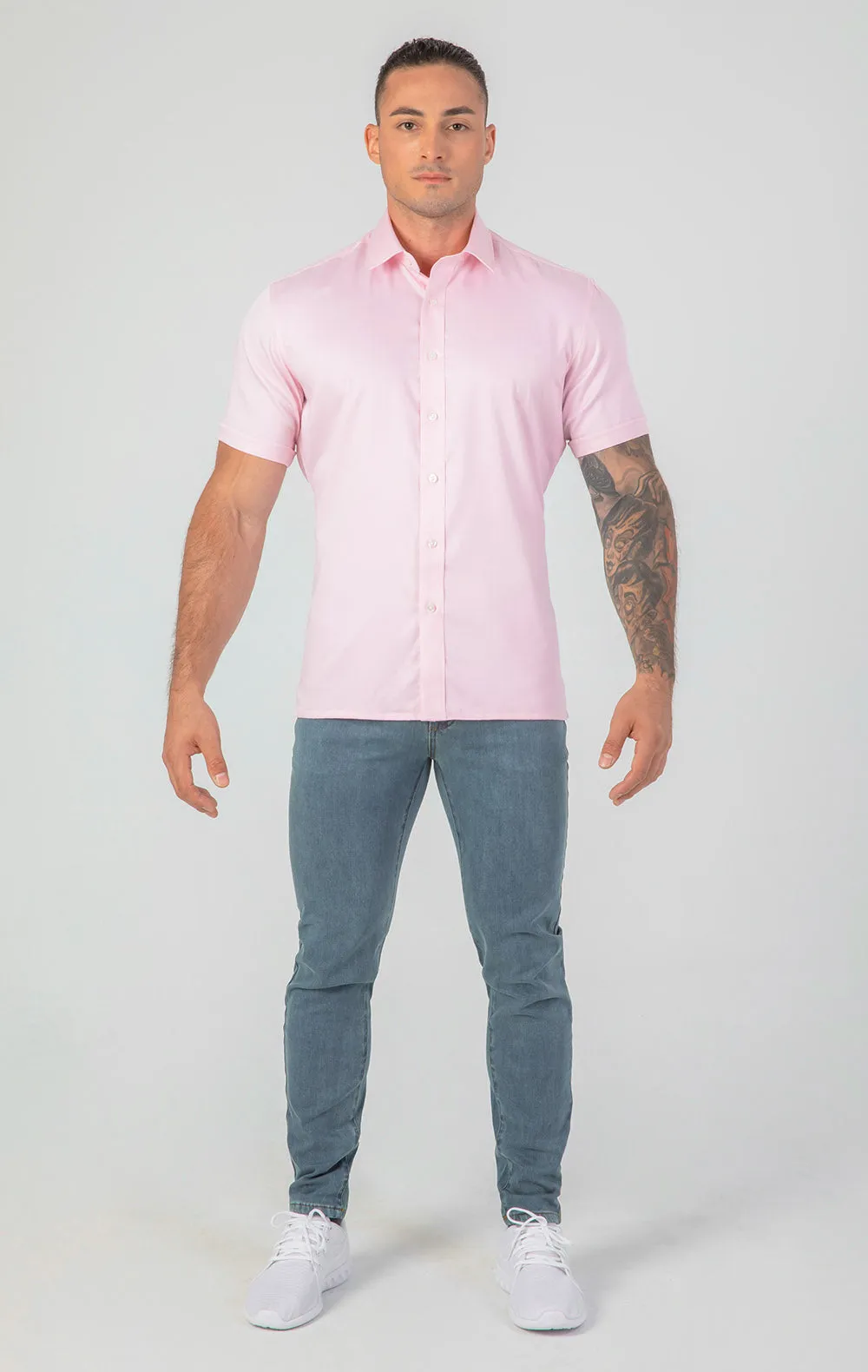 VFIT5 Short Sleeve Bamboo Shirts : Pink