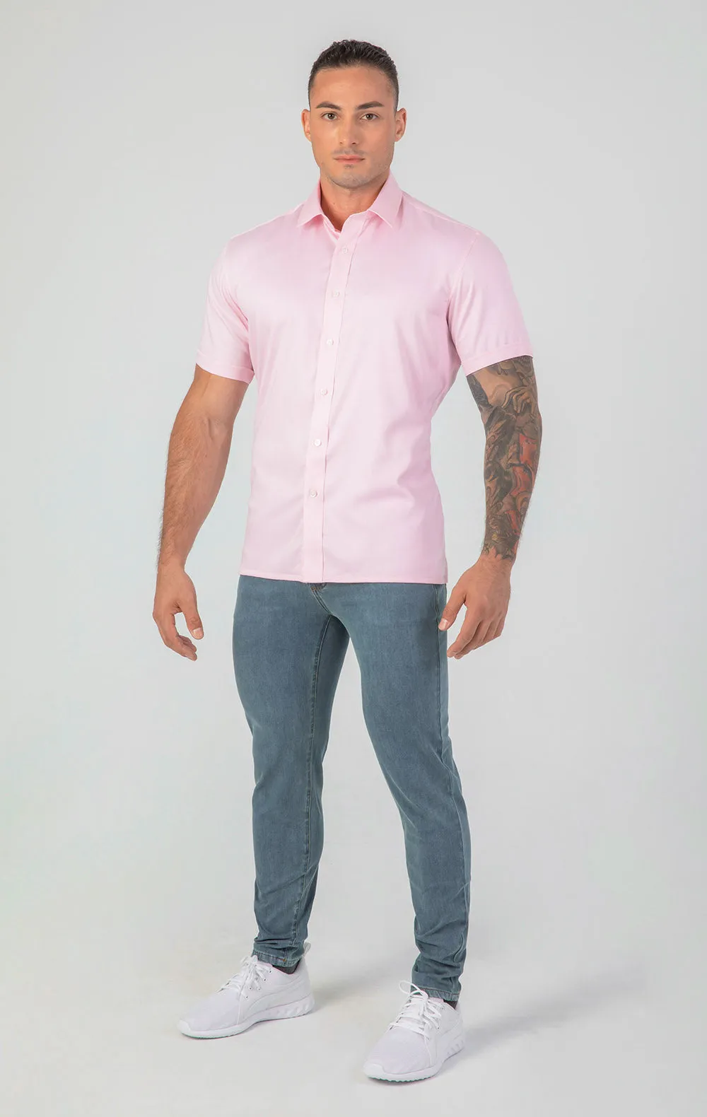 VFIT5 Short Sleeve Bamboo Shirts : Pink