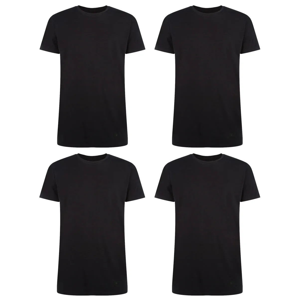 Voordeelbundel: T-Shirts Ruben ronde hals (4-pack) – Zwart