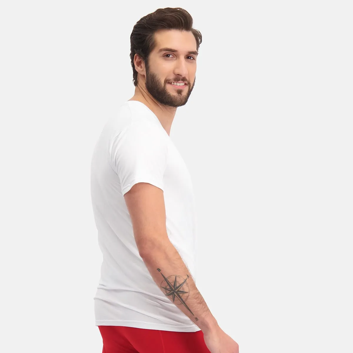 Voordeelbundel: T-Shirts Velo V-hals (4-pack) – Wit