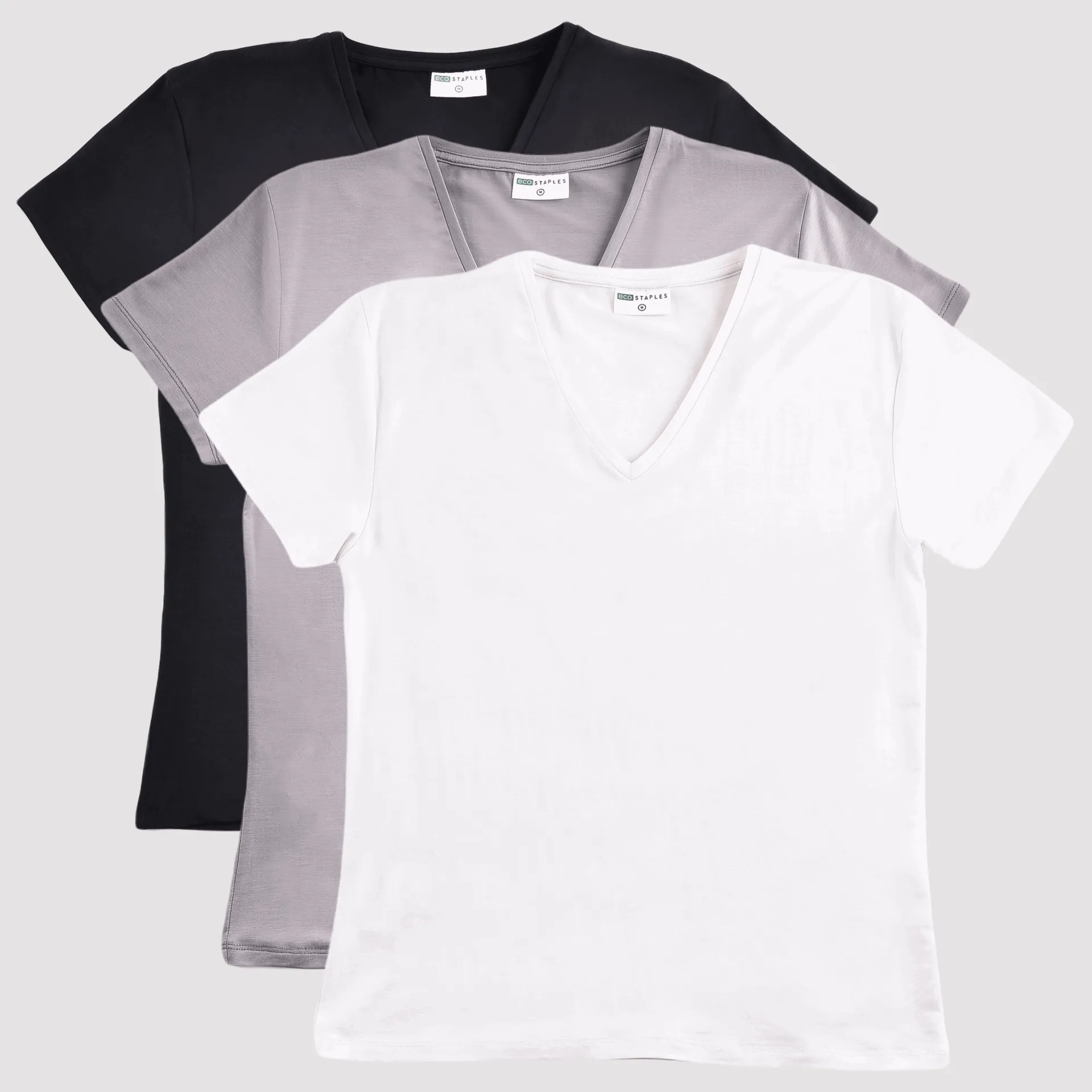 Women’s Bamboo Vee Neck T-Shirt - 3 Pack Essential Range