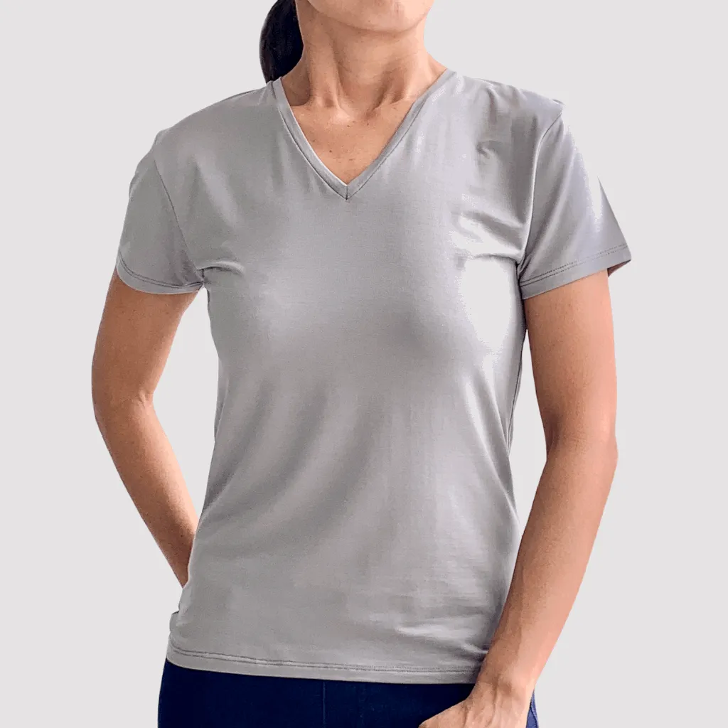 Women’s Bamboo Vee Neck T-Shirt - Essential Range