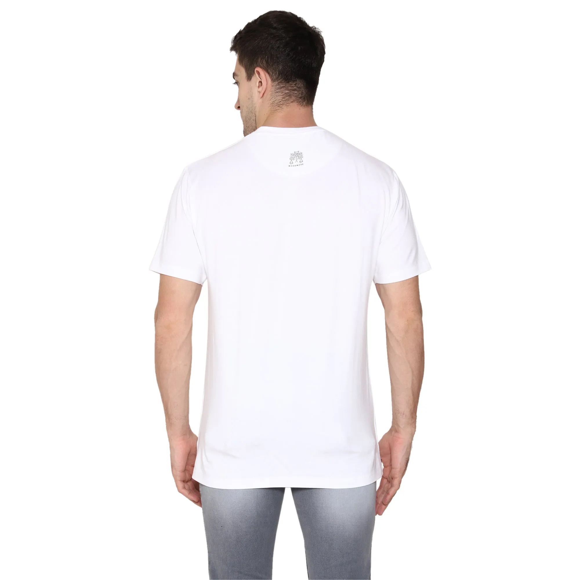 Woodwose Organic Clothing Bamboo Men's White T-Shirt