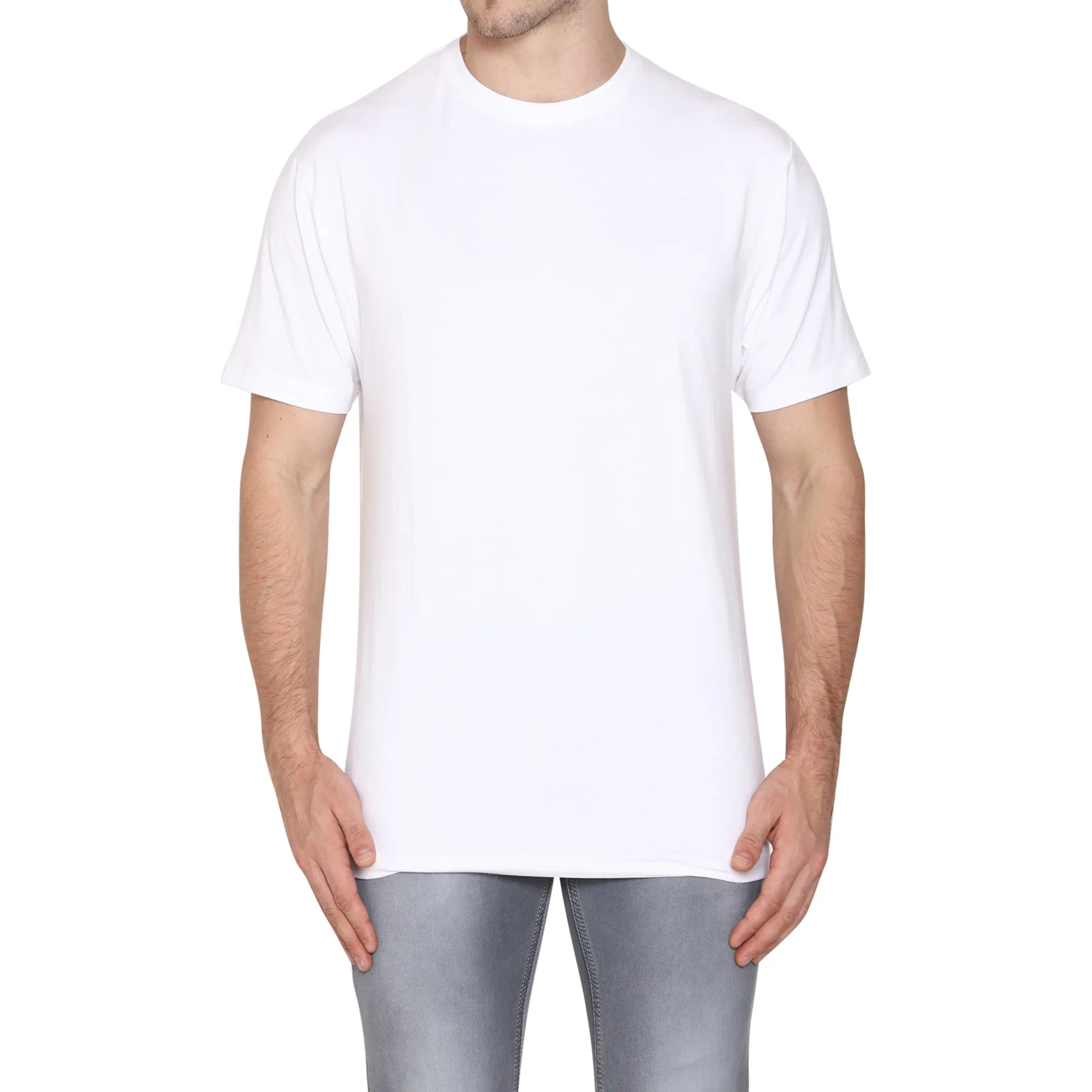 Woodwose Organic Clothing Bamboo Men's White T-Shirt