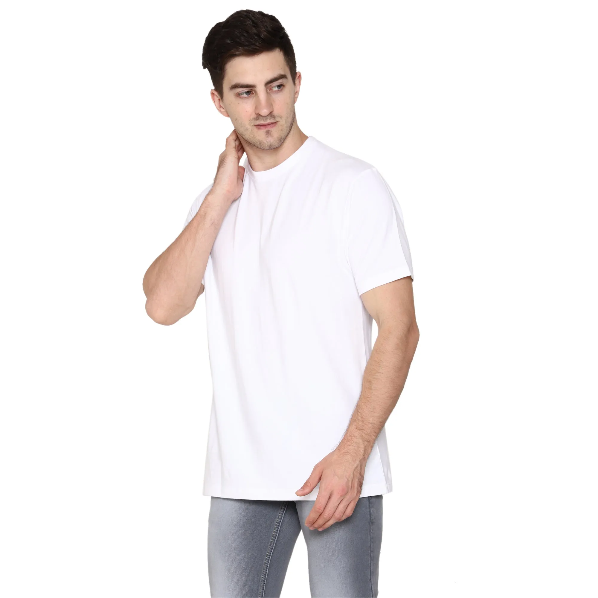 Woodwose Organic Clothing Bamboo Men's White T-Shirt